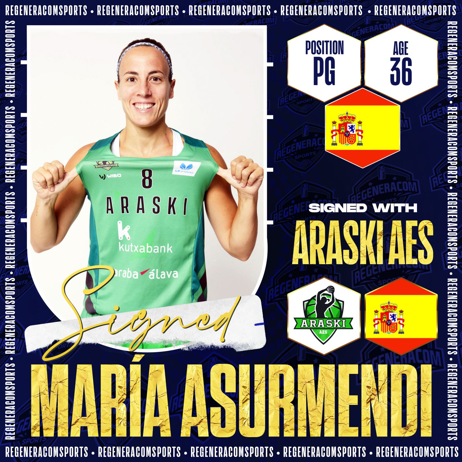 MARÍA ASURMENDI has re-signed with Araski for the 2022/23 season