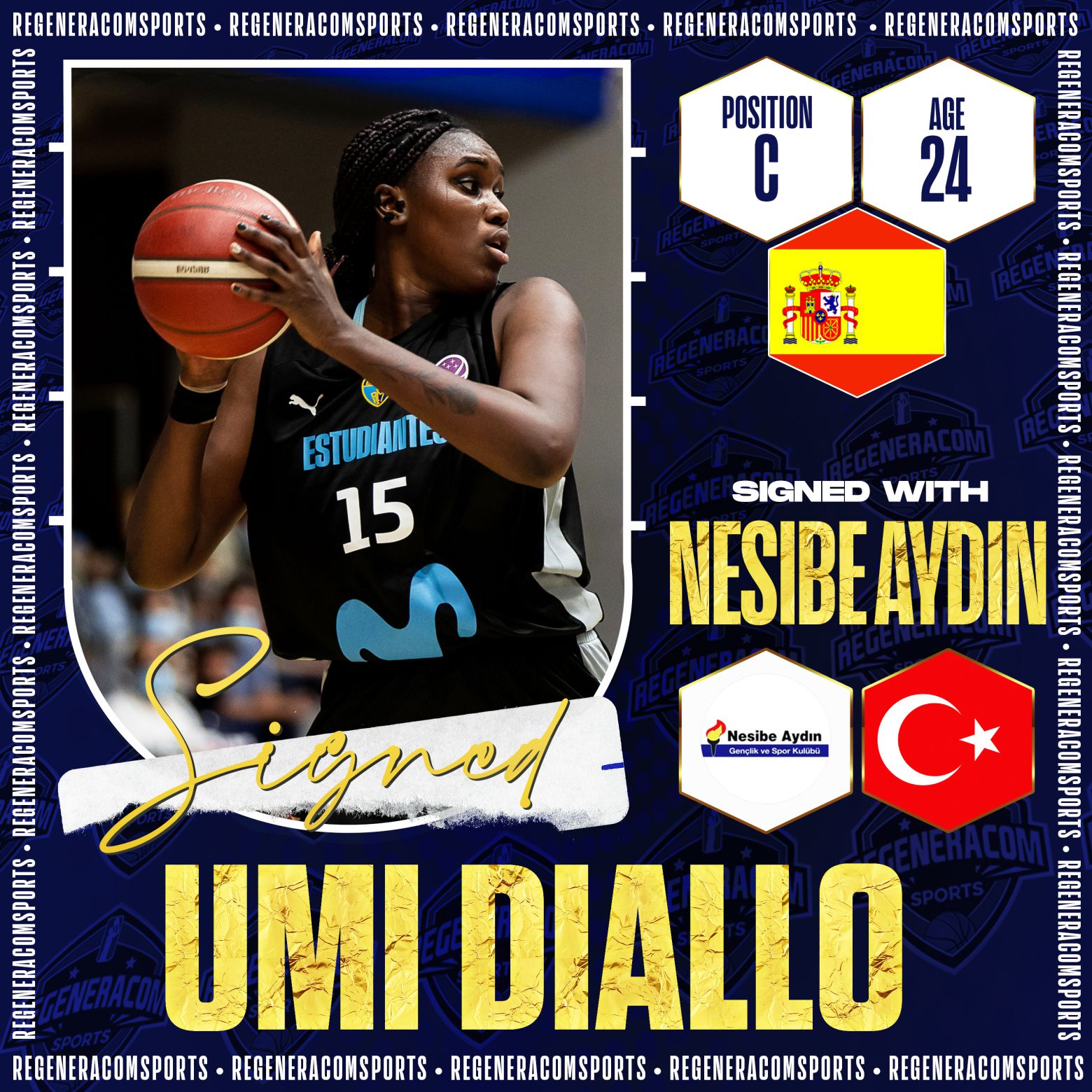 UMI DIALLO has signed in Turkey with Nesibe Aydin for the 2022/23 season