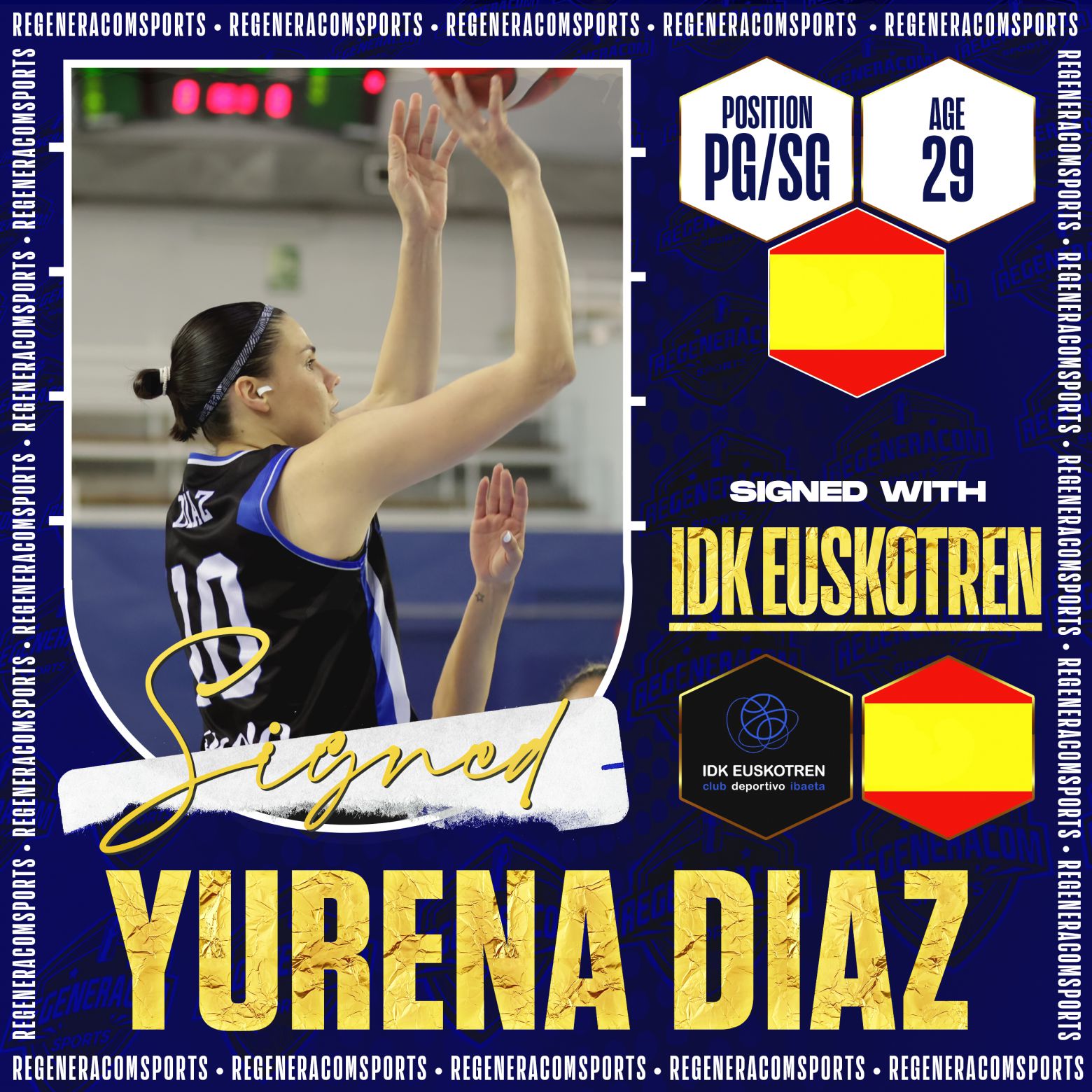 YURENA DÍAZ has re-signed with IDK Euskotren