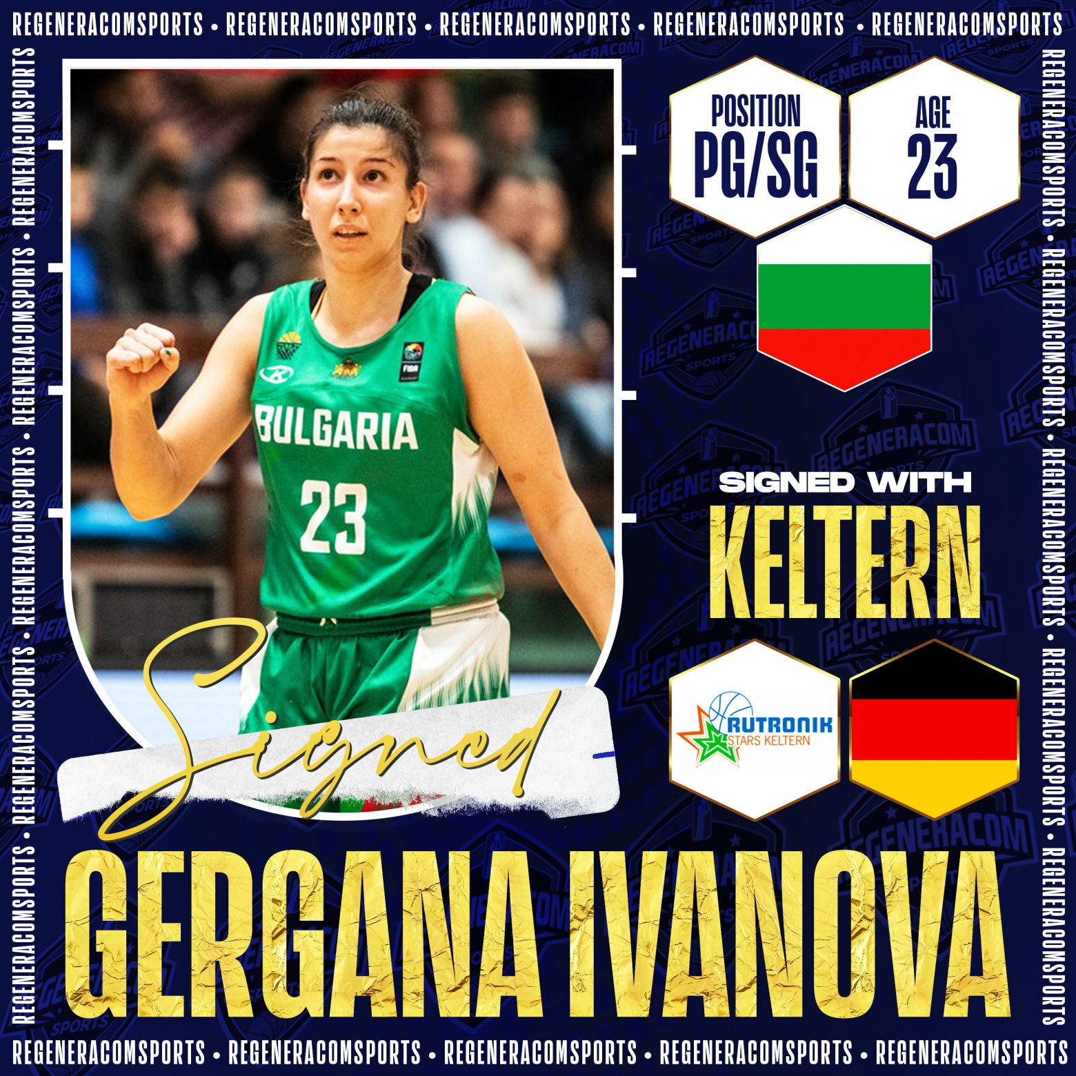 GERGANA IVANOVA has signed in Germany with Keltern until the end of the 2022/23 season