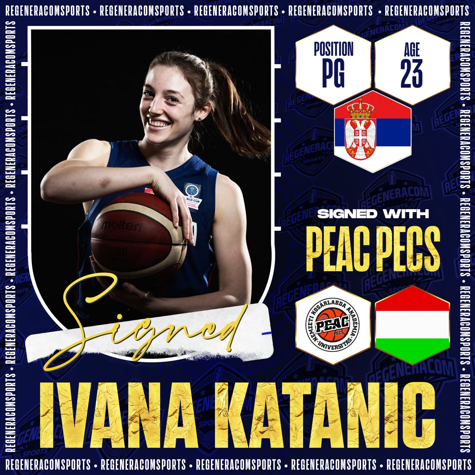 IVANA KATANIC has signed in Hungary with PEAC Pécs for the 2022/23 season