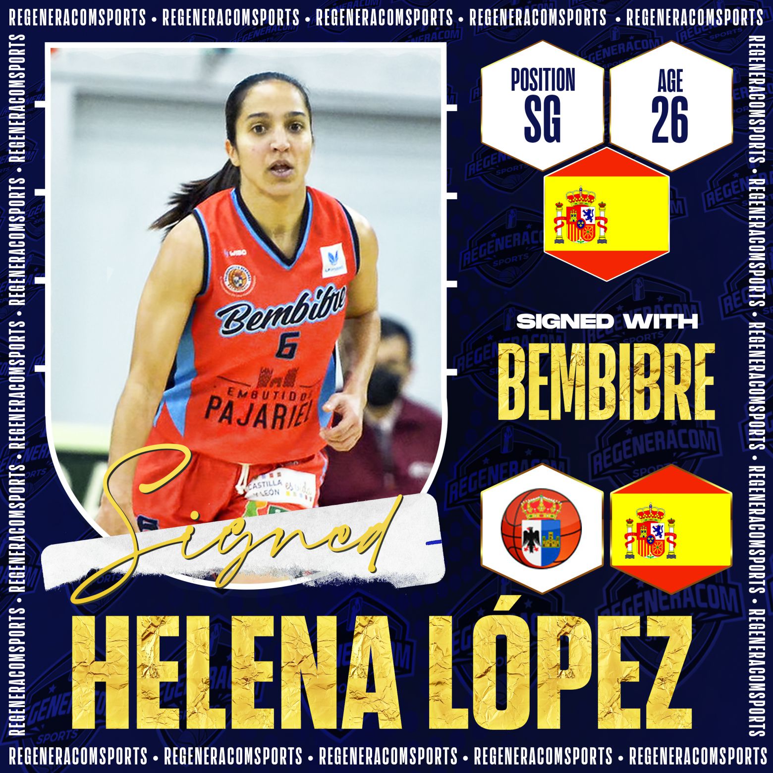 HELENA LÓPEZ has re-signed with Bembibre for the 2022/23 season