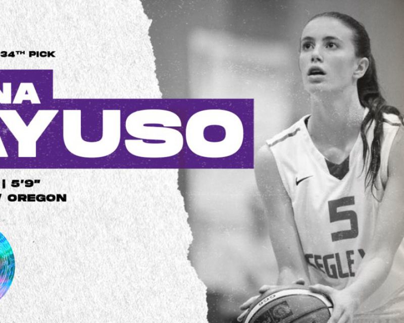 AINA AYUSO has been selected with the 34th pick in the 2021 WNBA Draft by the Los Angeles Sparks