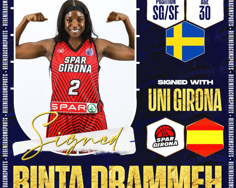 BINTA DRAMMEH has re-signed with Uni Girona for the 2022/23 and 2023/24 seasons