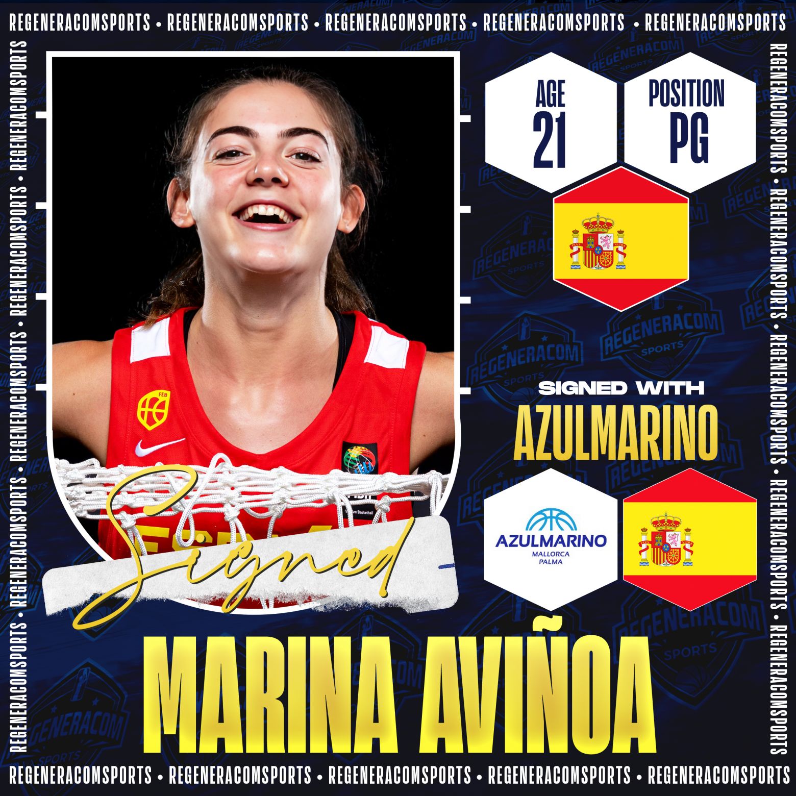 Marina Aviñoa has re-signed with Azulmarino Mallorca Palma for the 2025/26 season