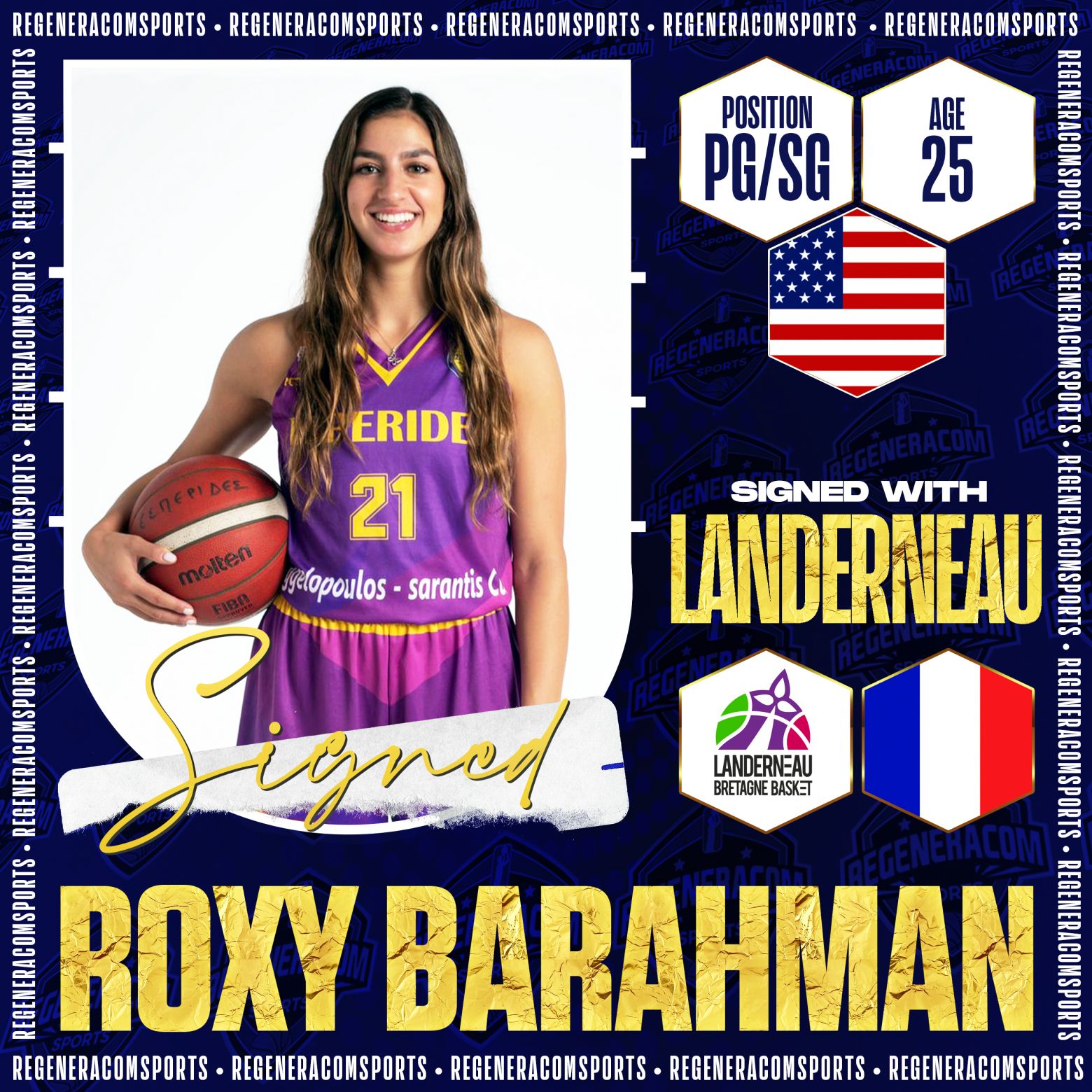 ROXY BARAHMAN has signed in France with Landerneau for the 2023/24 season
