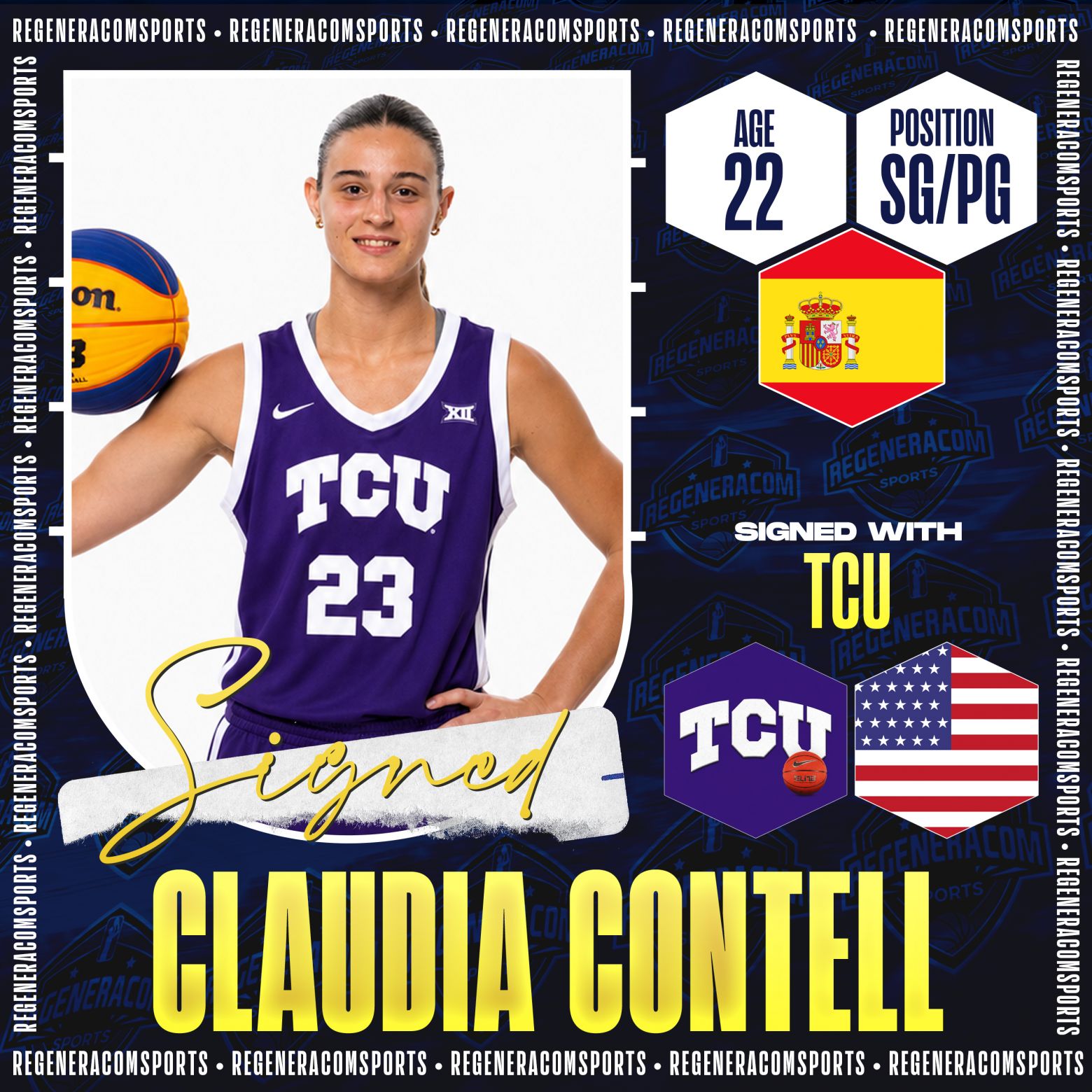 Claudia Contell has signed with TCU for the 2026/27 season
