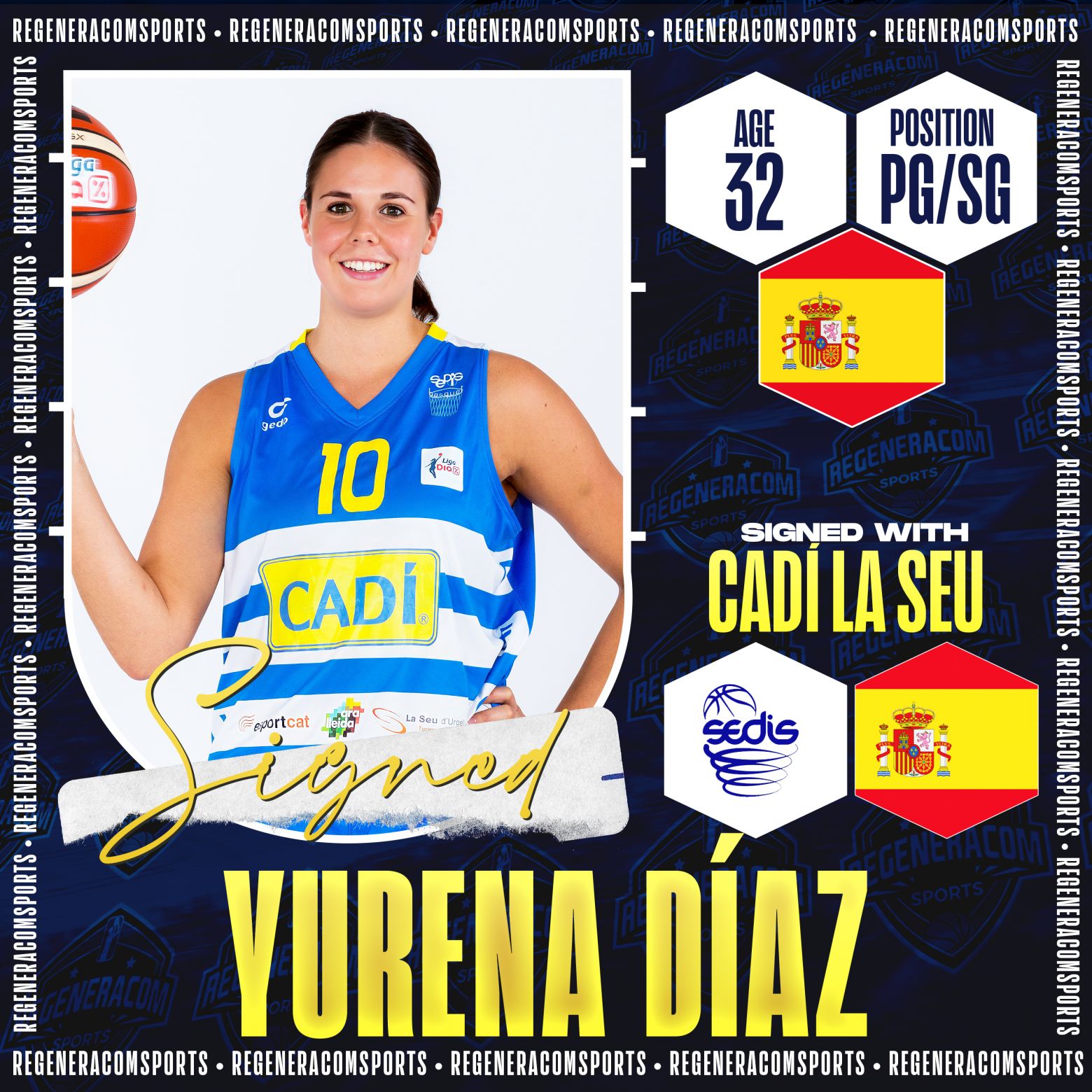 Yurena Díaz has re-signed with Cadí La Seu for the 2025/26 season