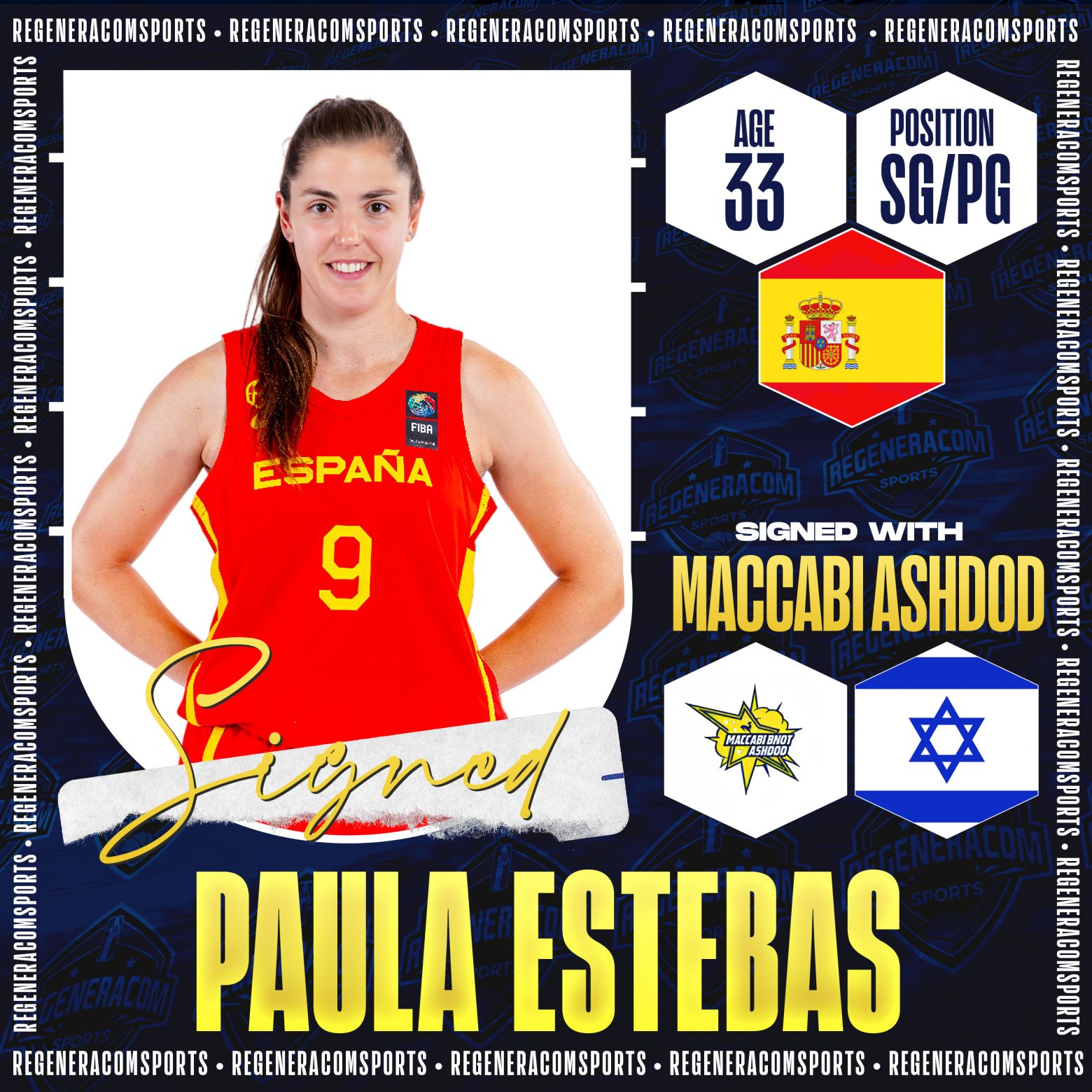 Paula Estebas has signed a 3-month contract with Maccabi Ashdod