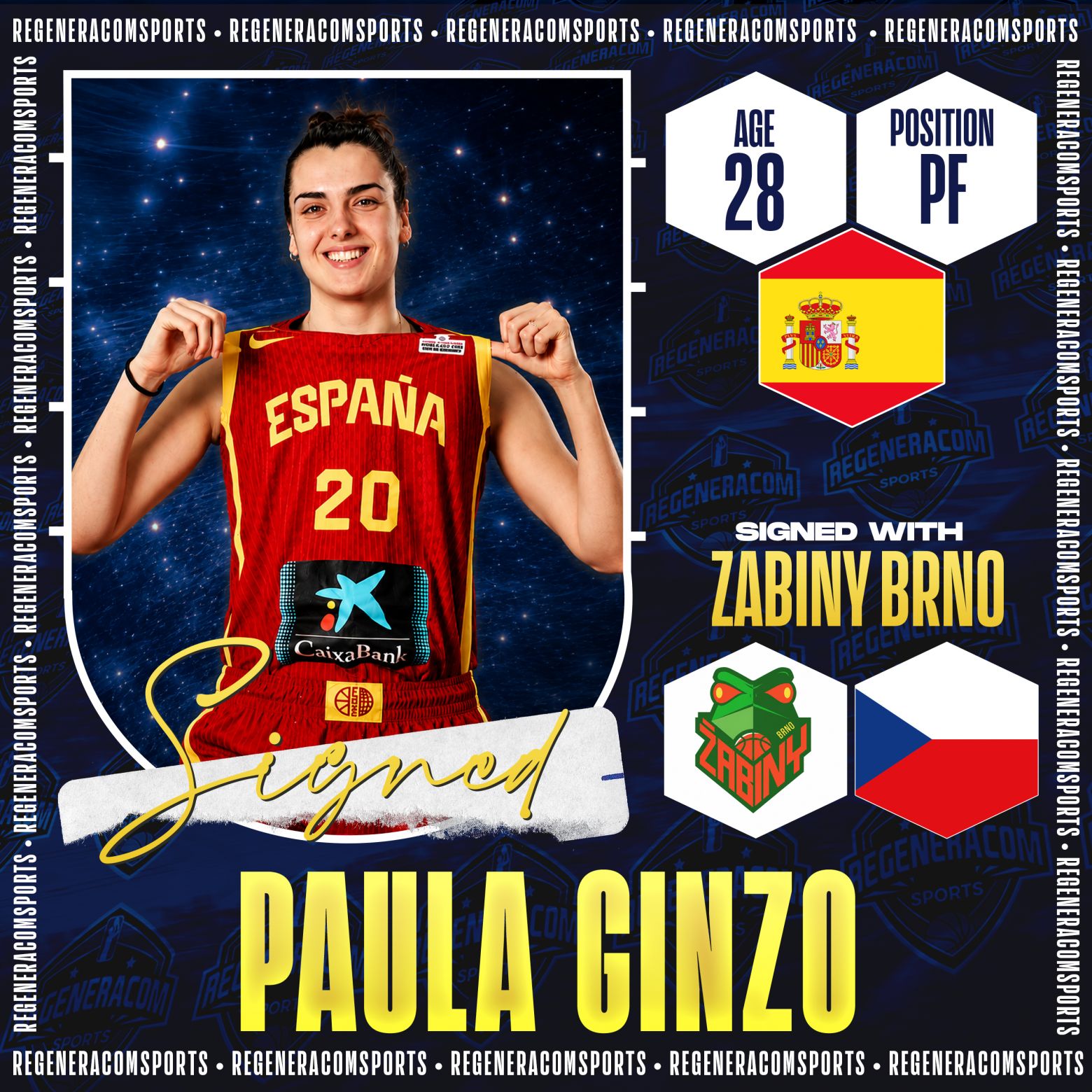 Paula Ginzo has signed with Zabiny Brno for the 2026/27 season