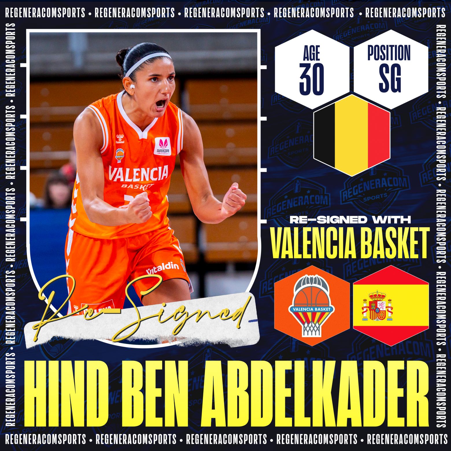 Hind Ben Abdelkader ha renovado con Valencia Basket hasta el final de la temporada 2025/26