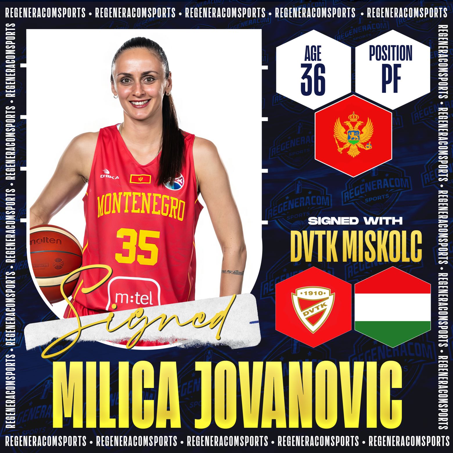 Milica Jovanovic has signed with DVTK Miskolc