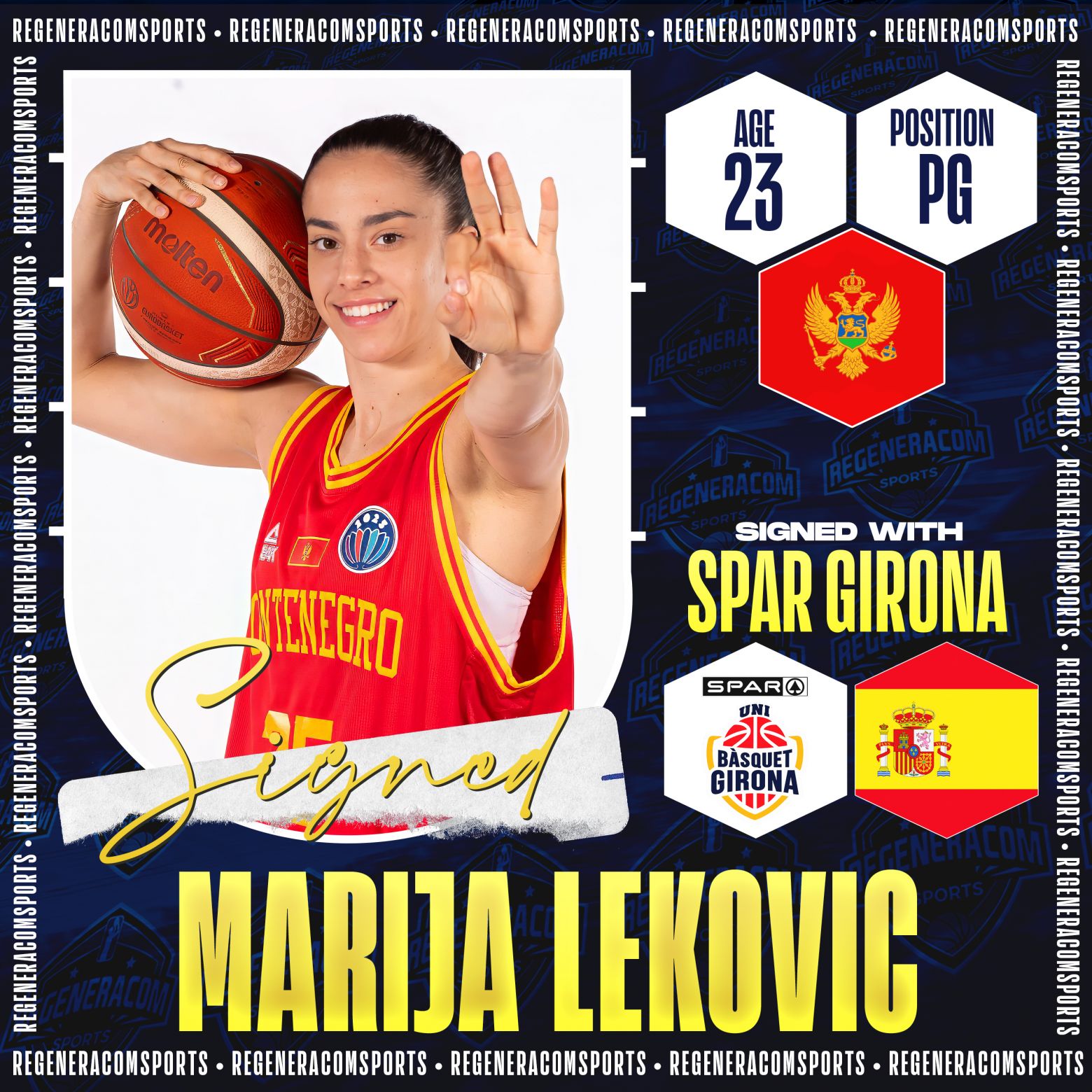 Marija Lekovic ha firmado con el SPAR Girona para la temporada 2026/27