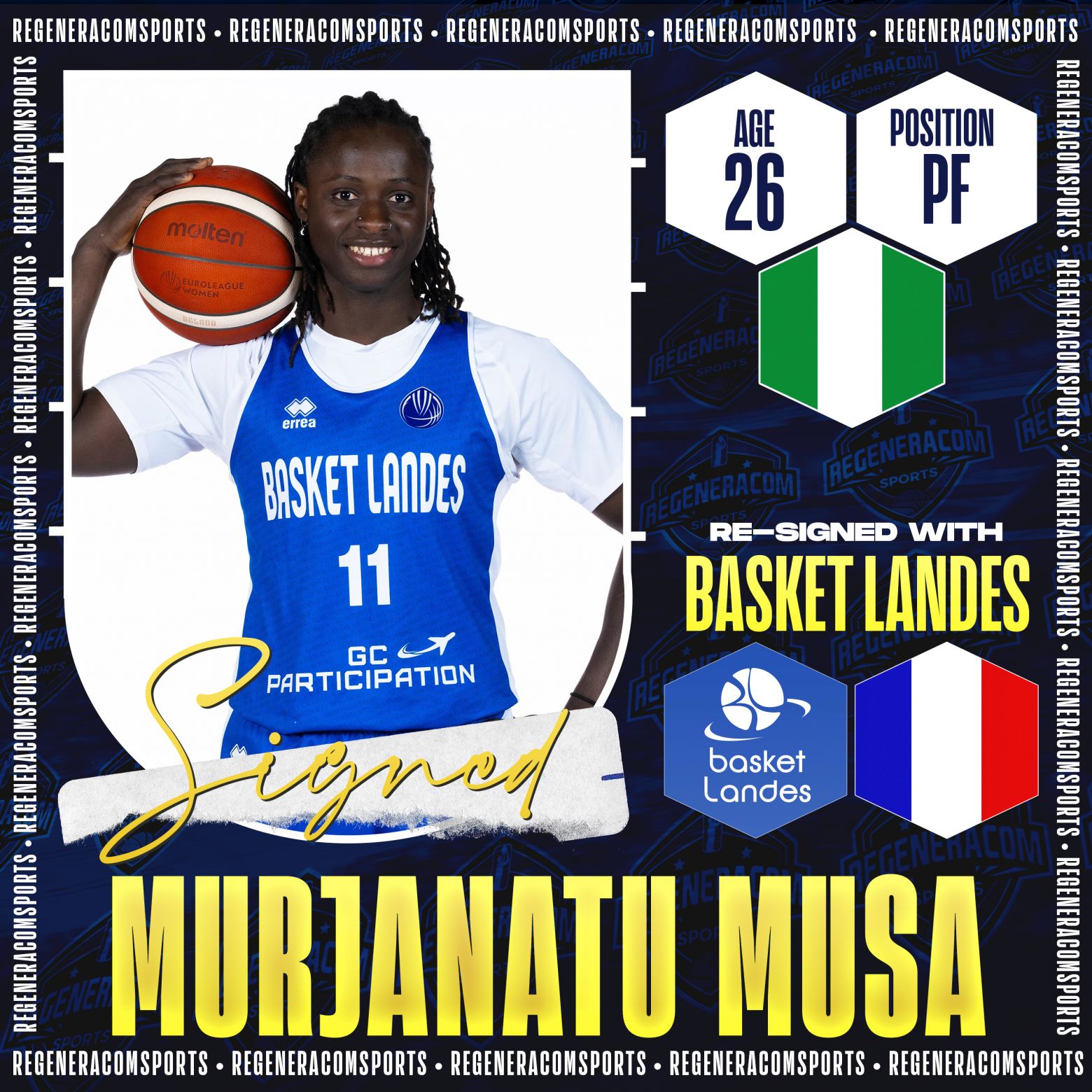Murjanatu Musa ha renovado con el Basket Landes para la temporada 2026/27