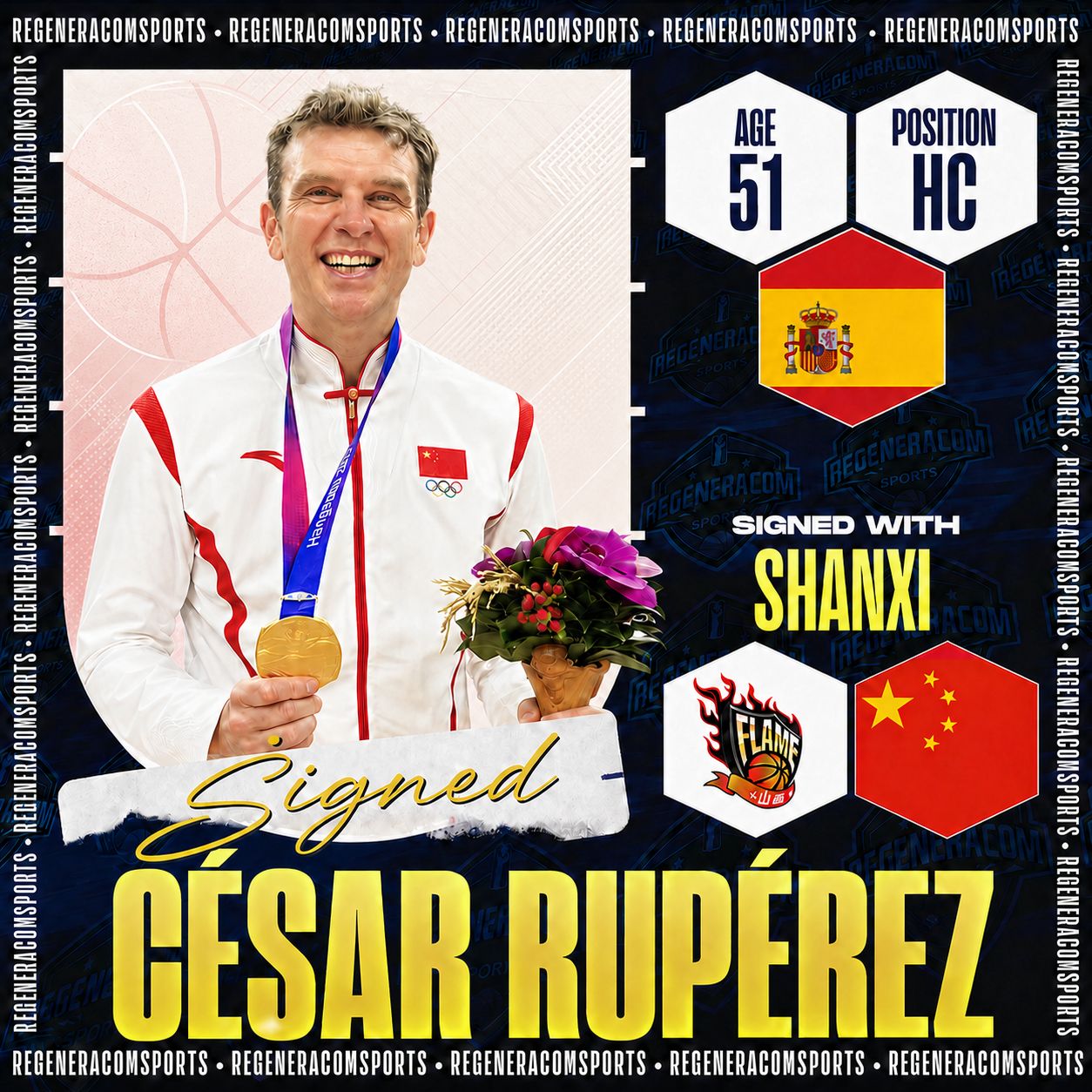 César Rupérez has signed with Shanxi for the 2026/27 season