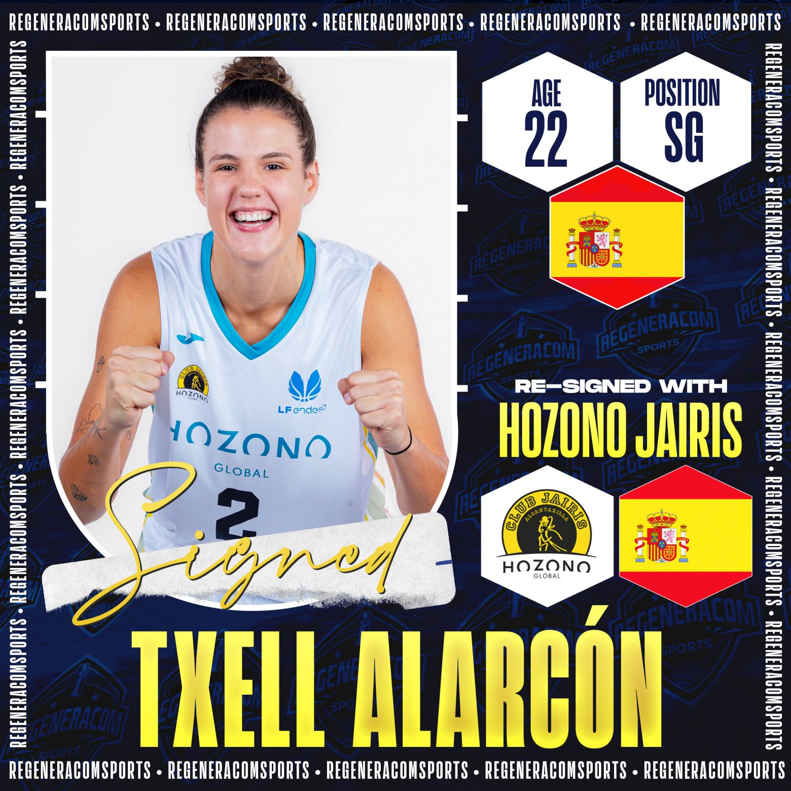 Txell Alarcón has re-signed with Hozono Jairis for the 2026/27 season