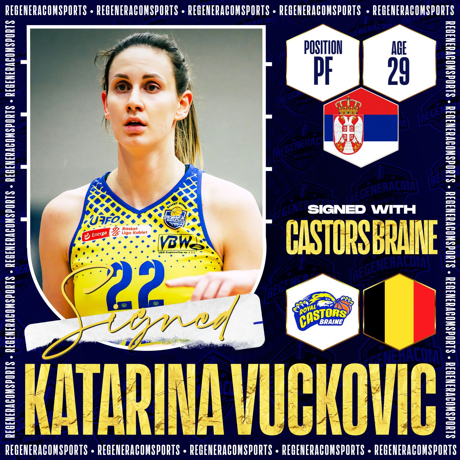 KATARINA VUCKOVIC ha firmado con Castors Braine para la temporada 2023/24