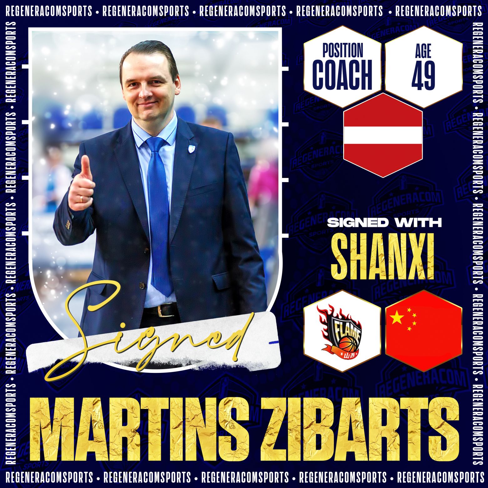 MARTINS ZIBARTS has signed in China as Shanxi´s head coach for the 2023/24 season