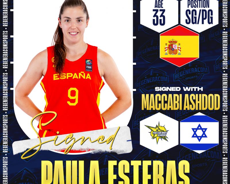 Paula Estebas has signed a 3-month contract with Maccabi Ashdod