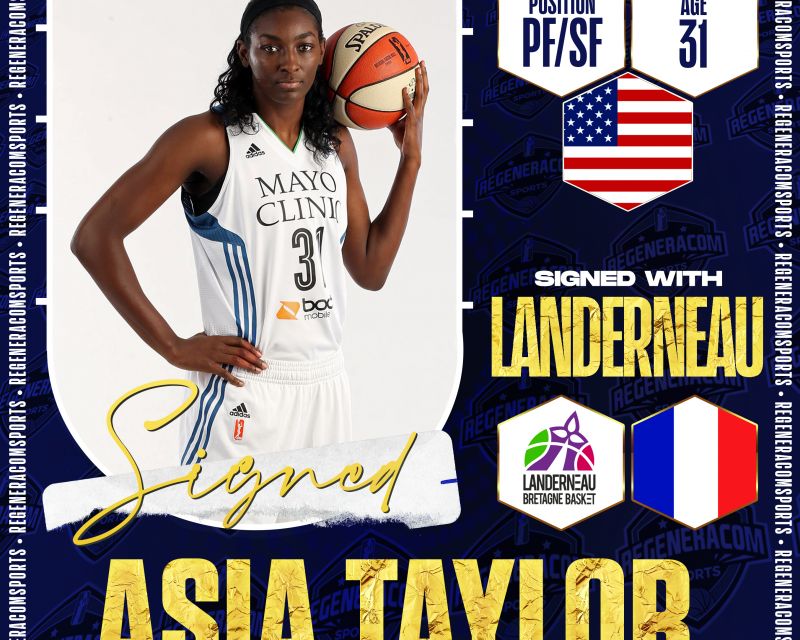 ASIA TAYLOR has signed in France with Landerneau until the end of the 2022/23 season